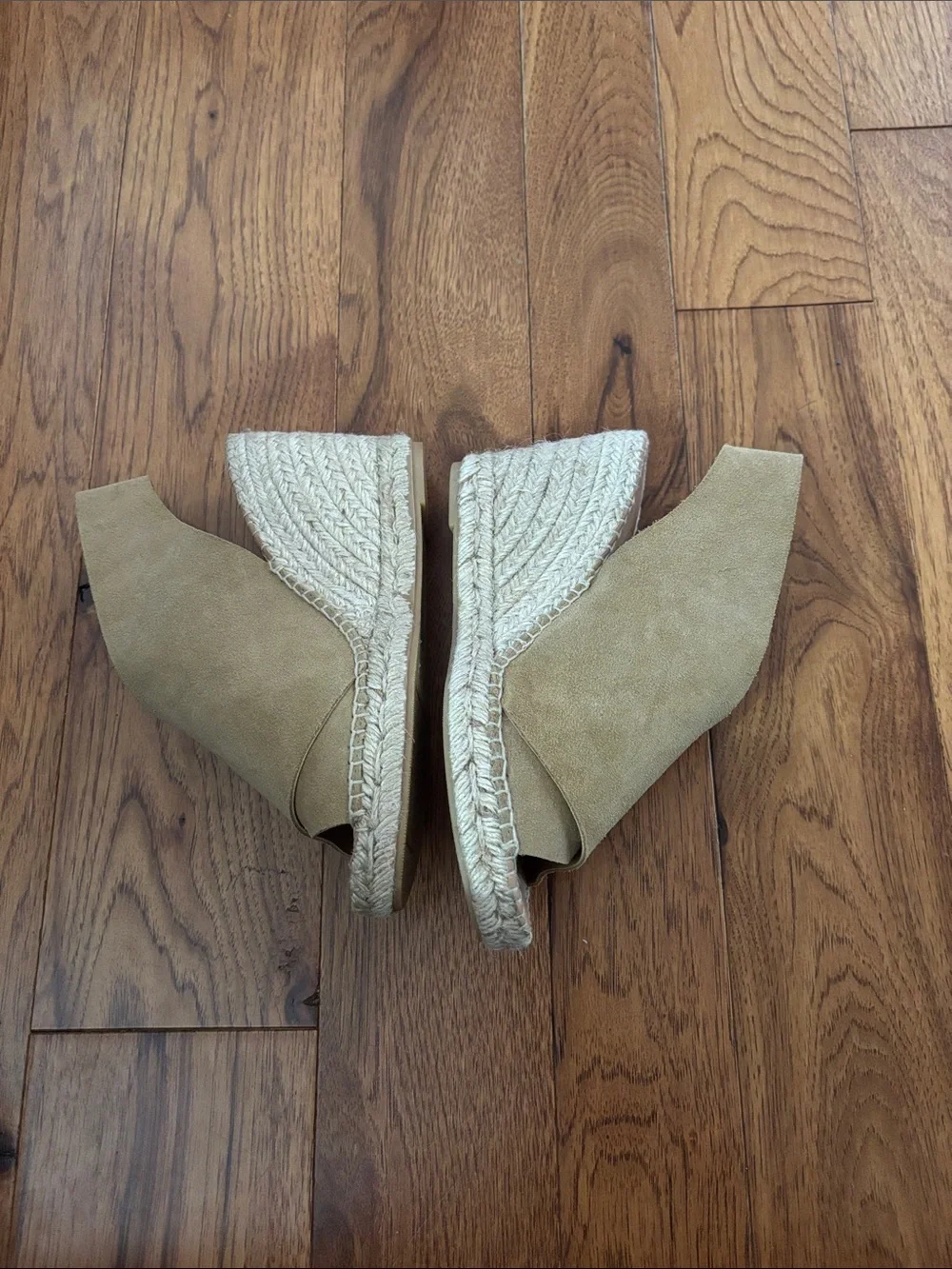 Maypol Taupe Wedges Handmade In Spain 38 New Condition